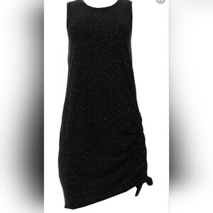 Laila Ali Black Speckle Print  Dress